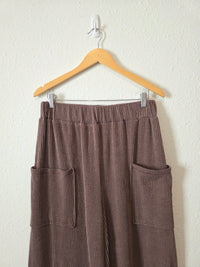 Bibi Textured Wide Leg Pants (L)