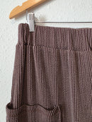 Bibi Textured Wide Leg Pants (L)