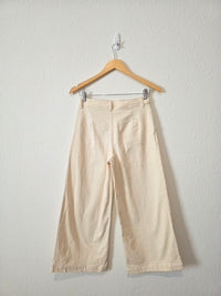 Neutral Wide Leg Jeans (S)