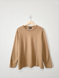 Camel Merino Wool Crewneck Sweater (XXL)