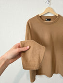 Camel Merino Wool Crewneck Sweater (XXL)