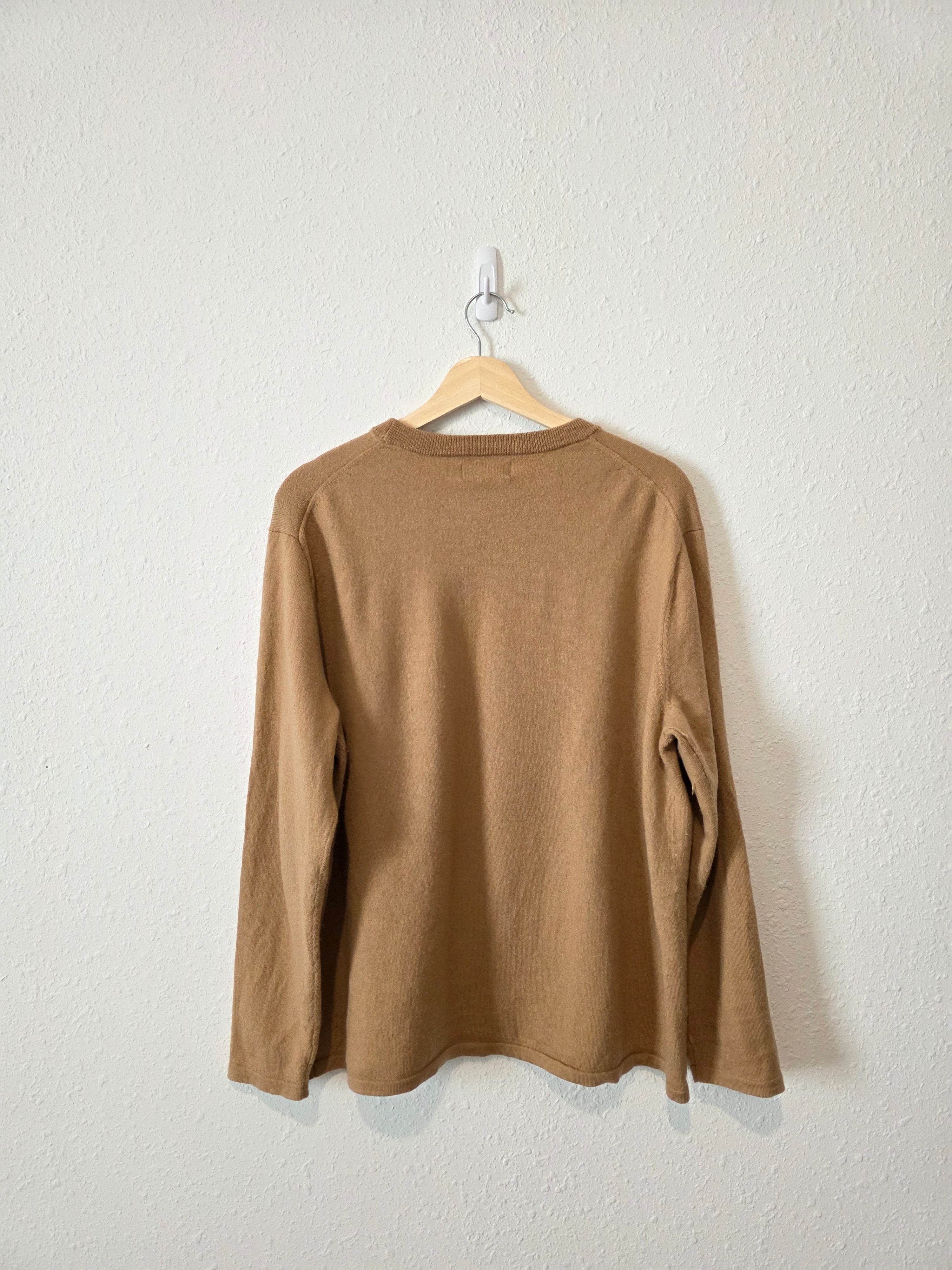 Camel Merino Wool Crewneck Sweater (XXL)
