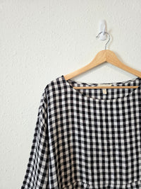 Eileen Fisher Gingham Linen Tunic (L)