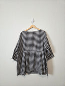 Eileen Fisher Gingham Linen Tunic (L)