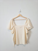 Madewell Cream Square Neck Top (XL)