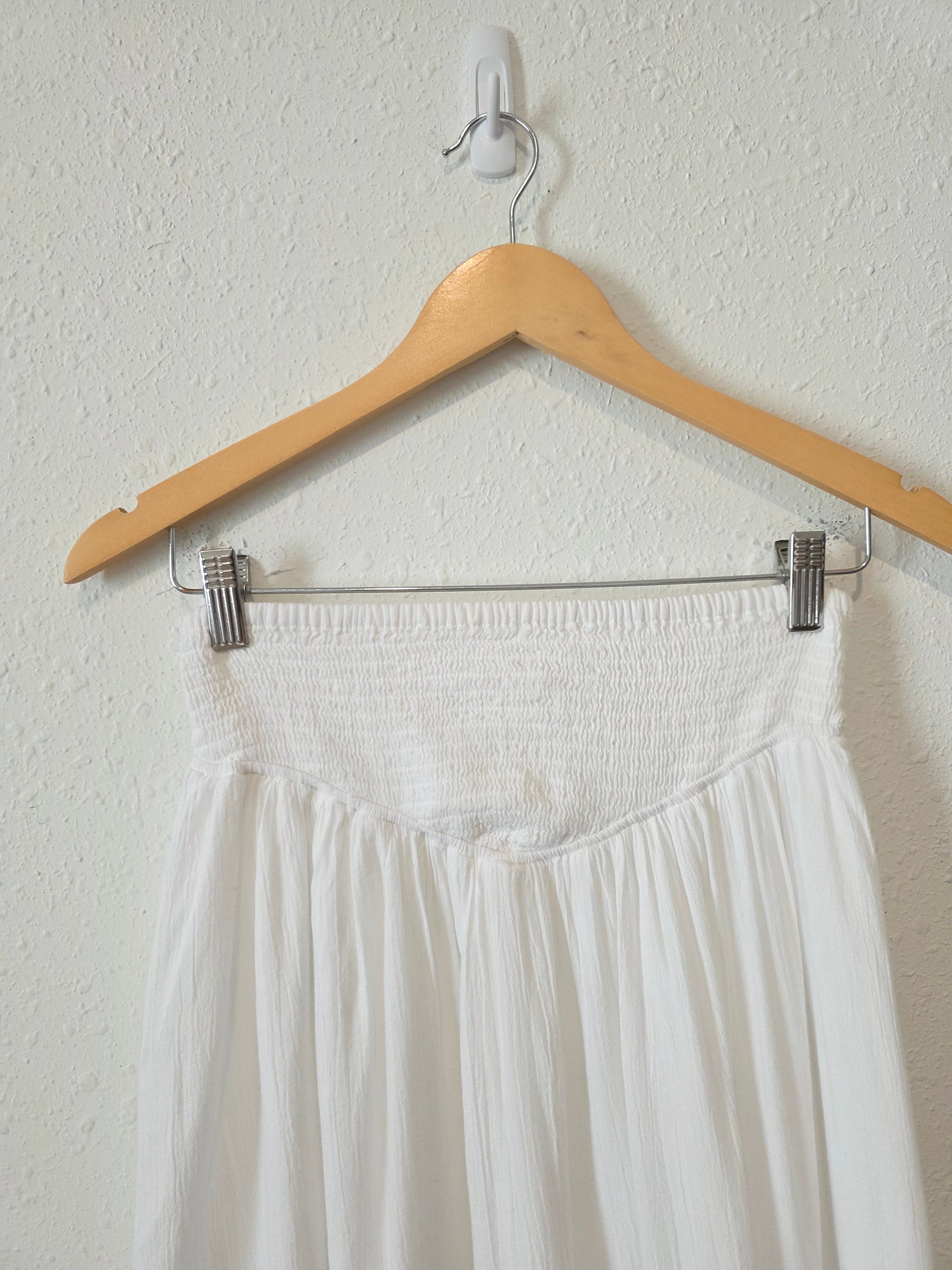 Aerie White Flowy Cotton Skirt (XS)