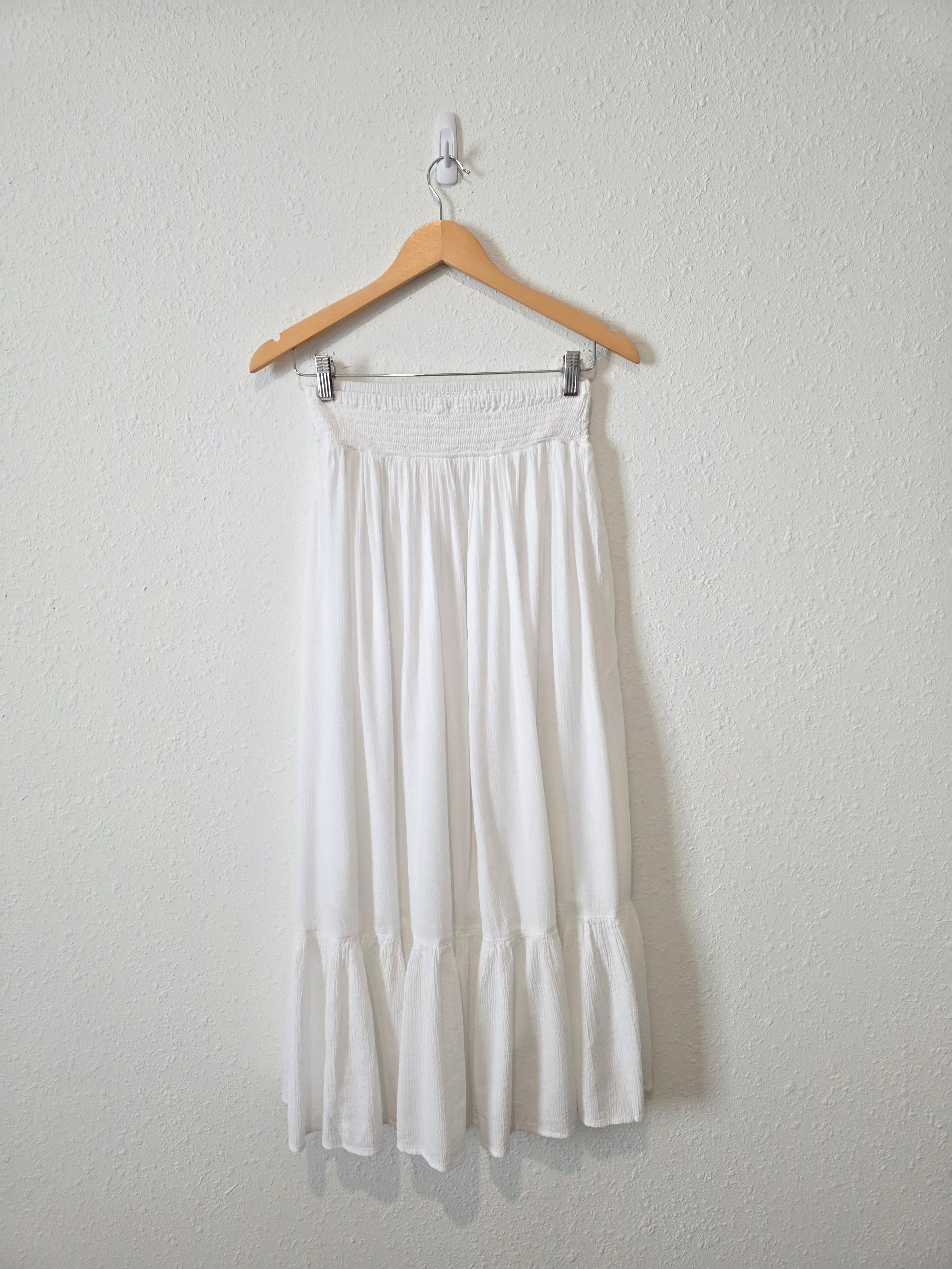 Aerie White Flowy Cotton Skirt (XS)