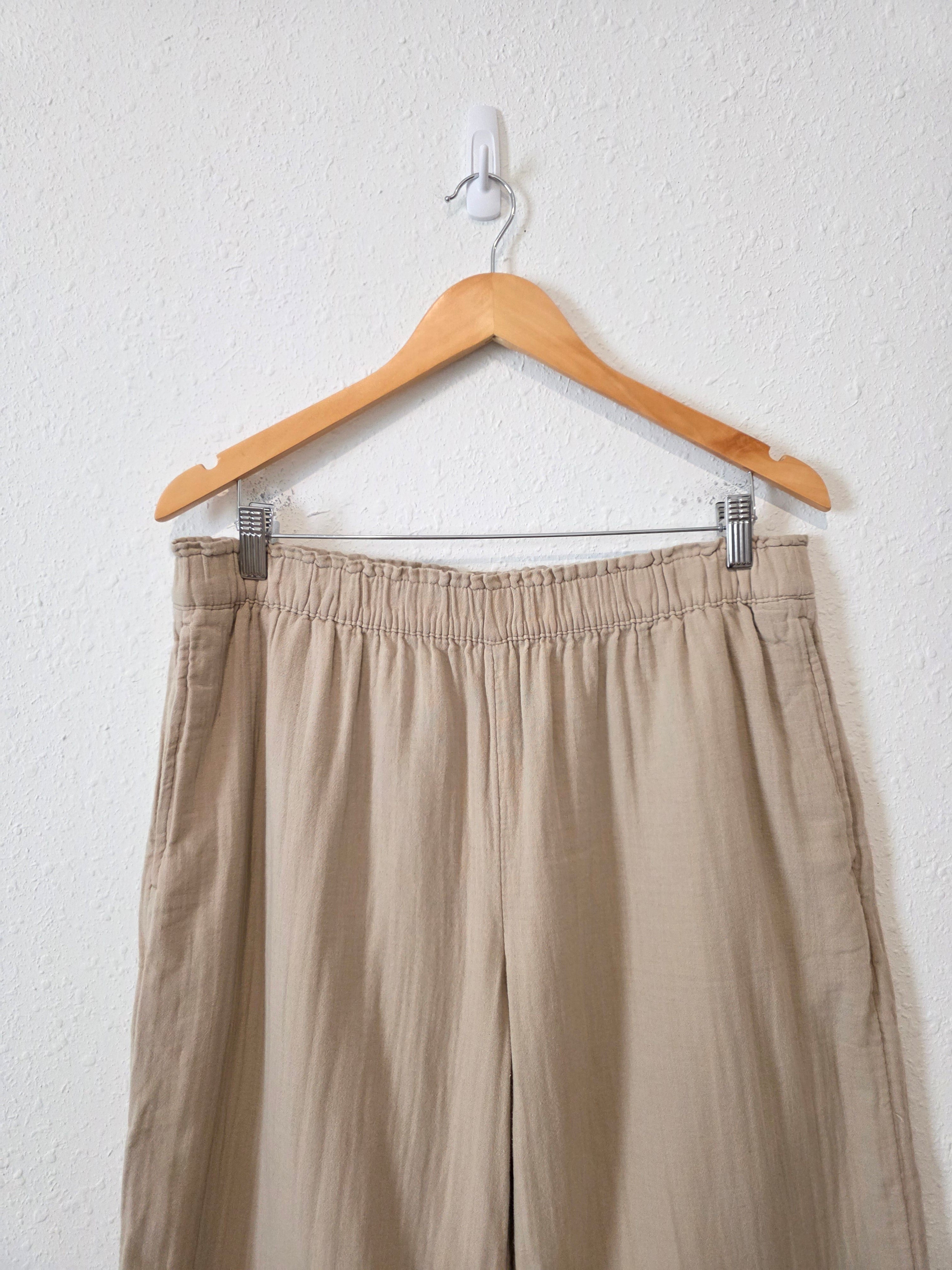 Muslin Wide Leg Pants (L)