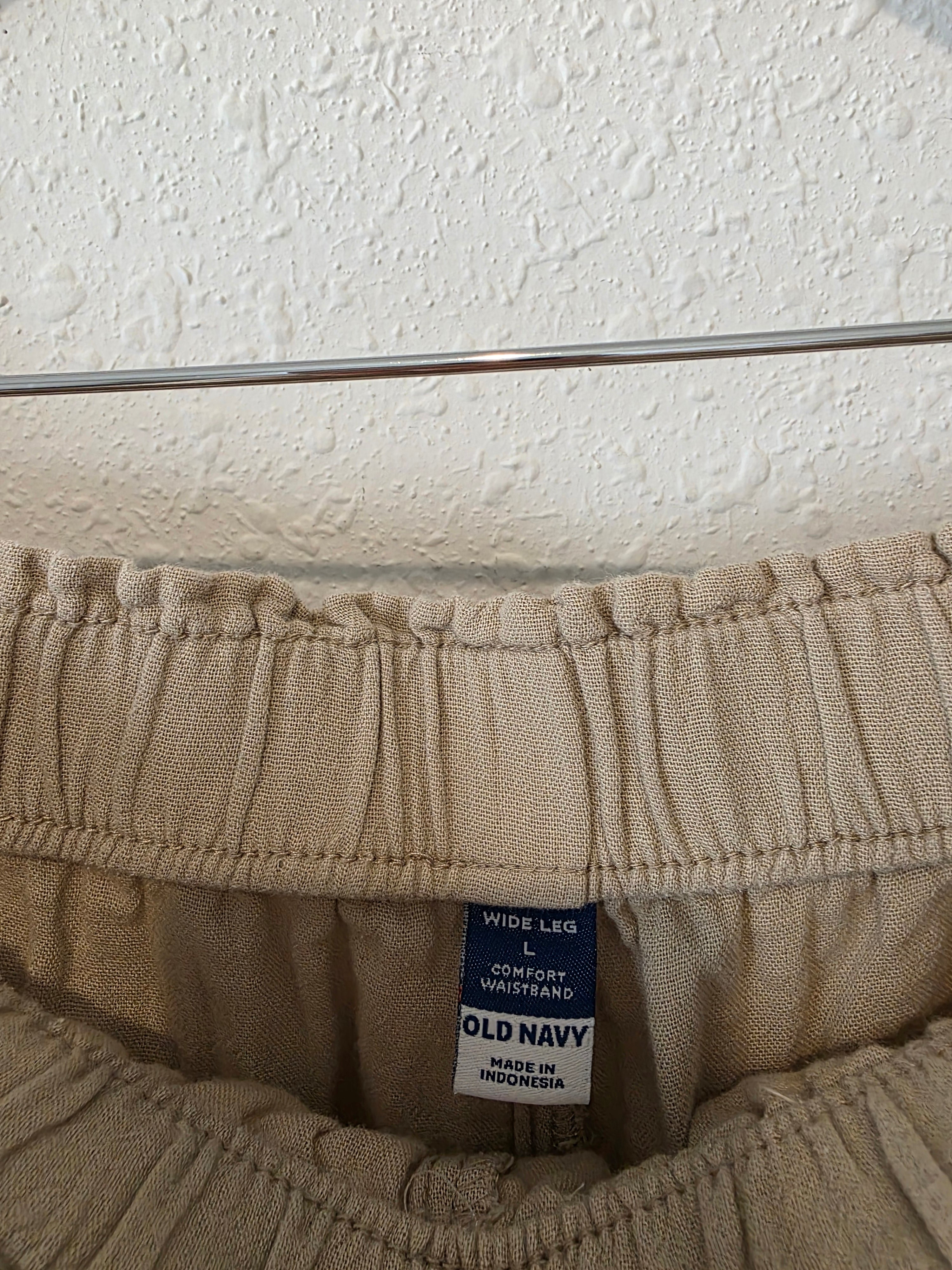 Muslin Wide Leg Pants (L)