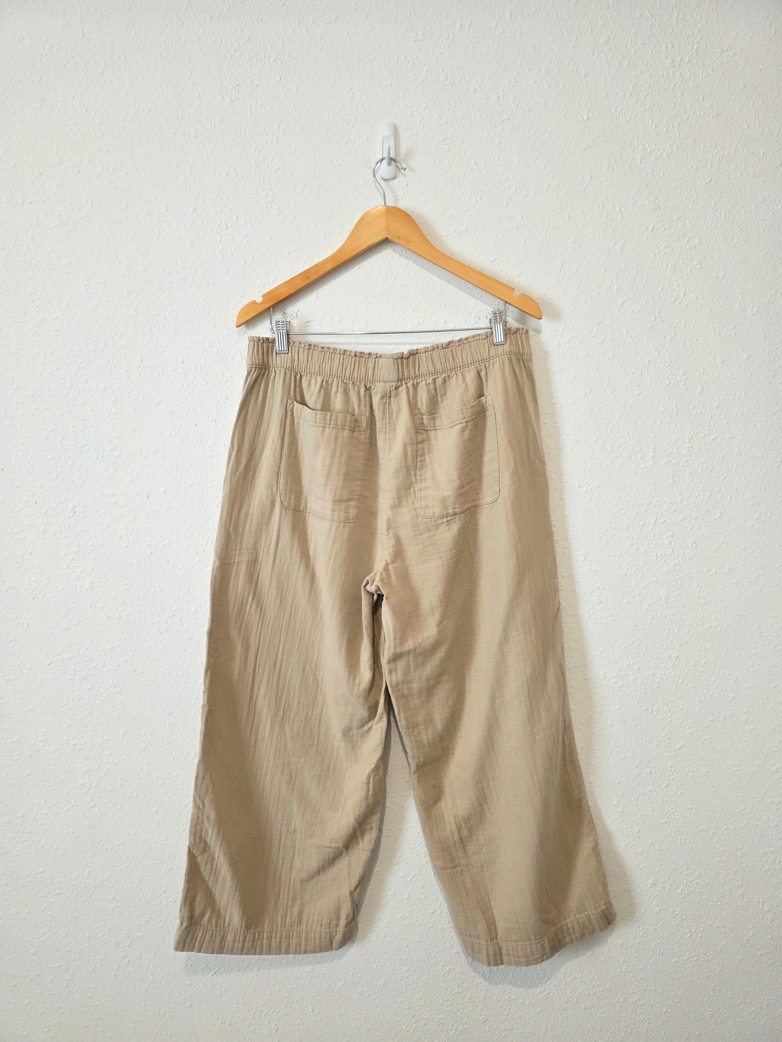 Muslin Wide Leg Pants (L)