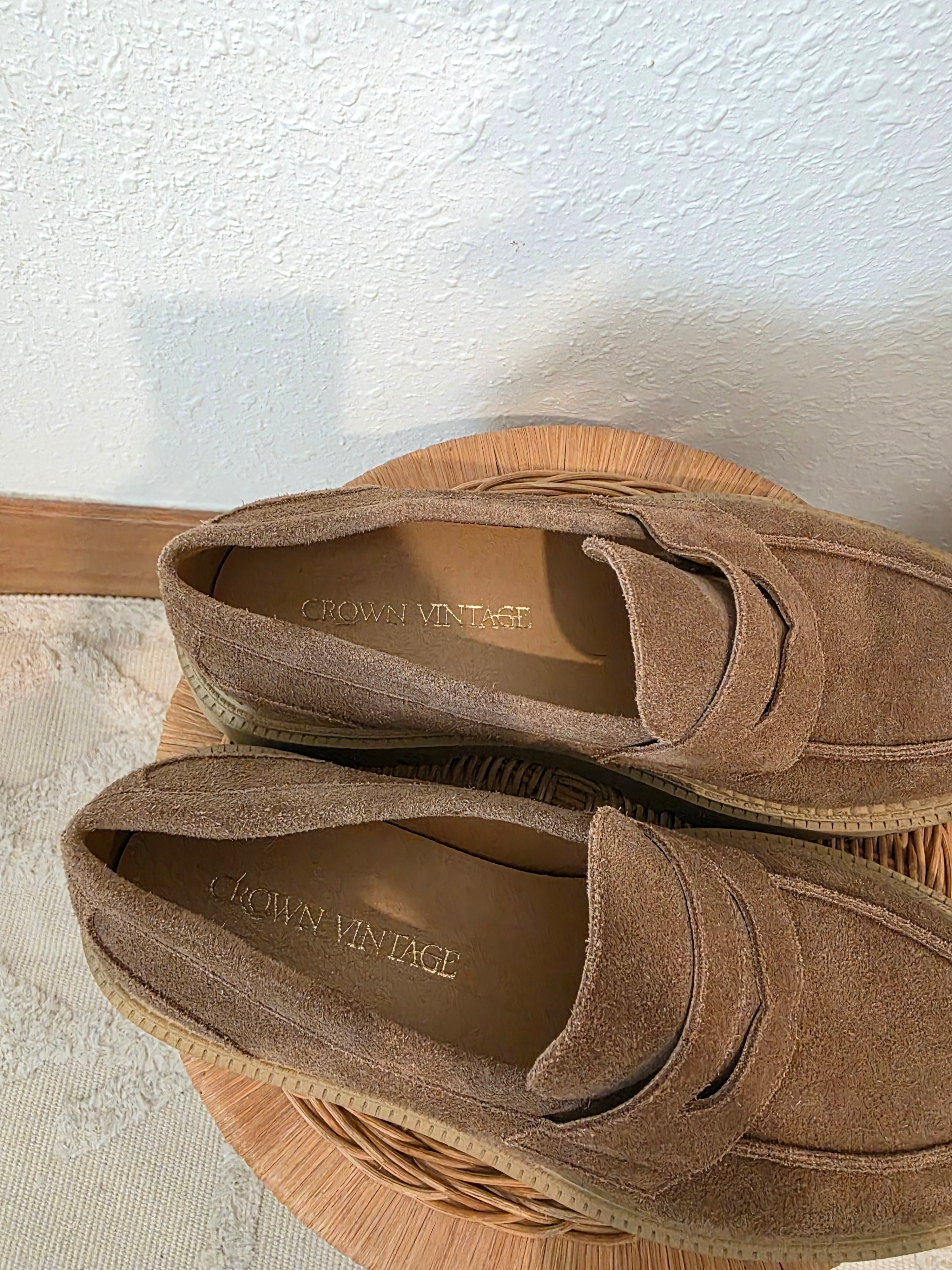 Crown Vintage Leather Suede Loafers (8)