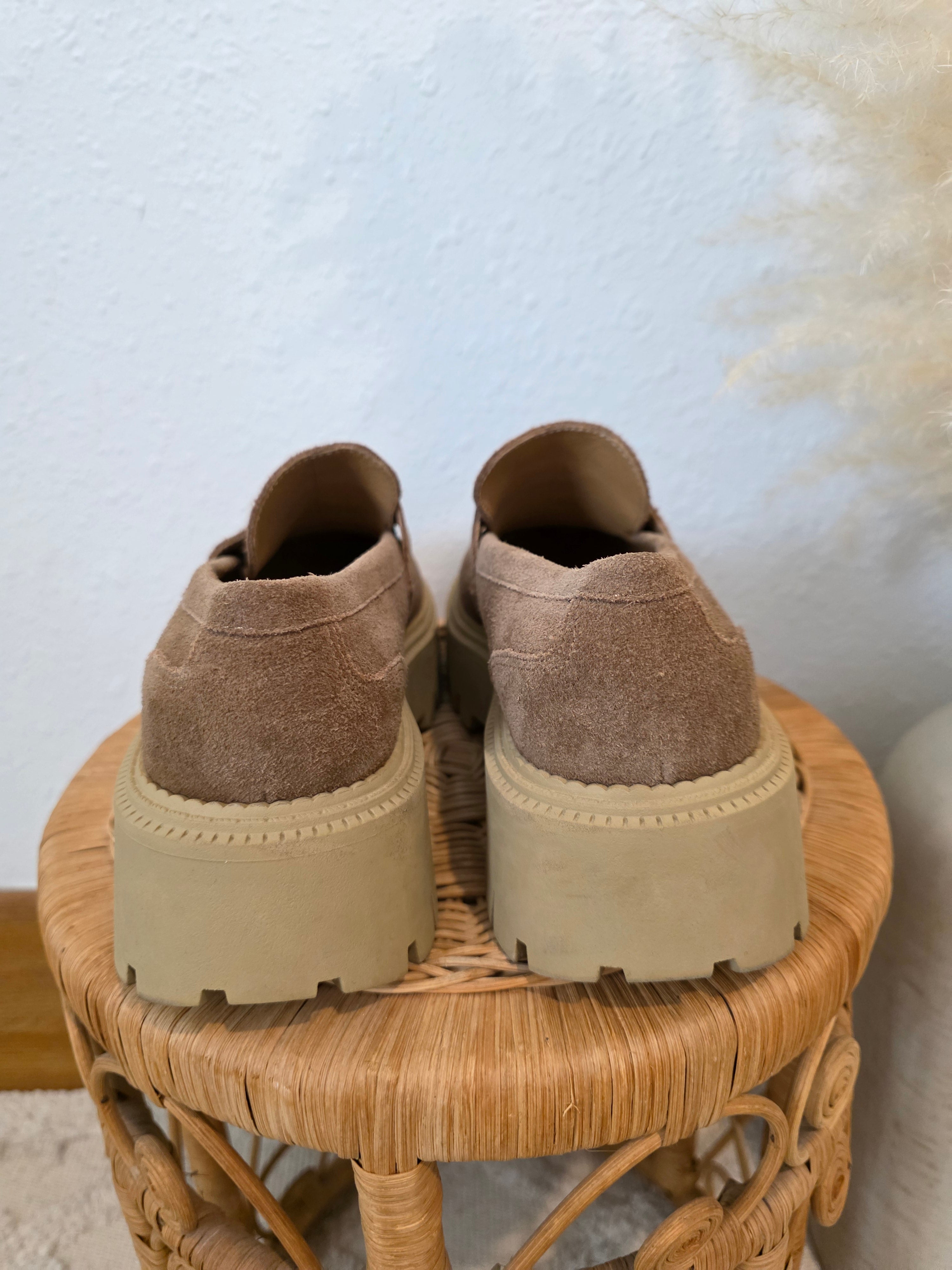 Crown Vintage Leather Suede Loafers (8)
