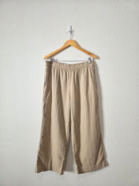 Muslin Wide Leg Pants (L)