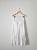 Aerie White Flowy Cotton Skirt (XS)