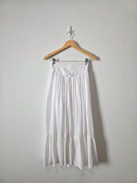 Aerie White Flowy Cotton Skirt (XS)