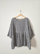 Eileen Fisher Gingham Linen Tunic (L)