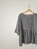 Eileen Fisher Gingham Linen Tunic (L)