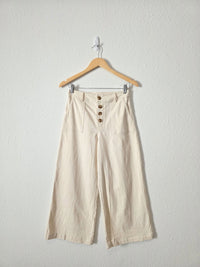 Neutral Wide Leg Jeans (S)