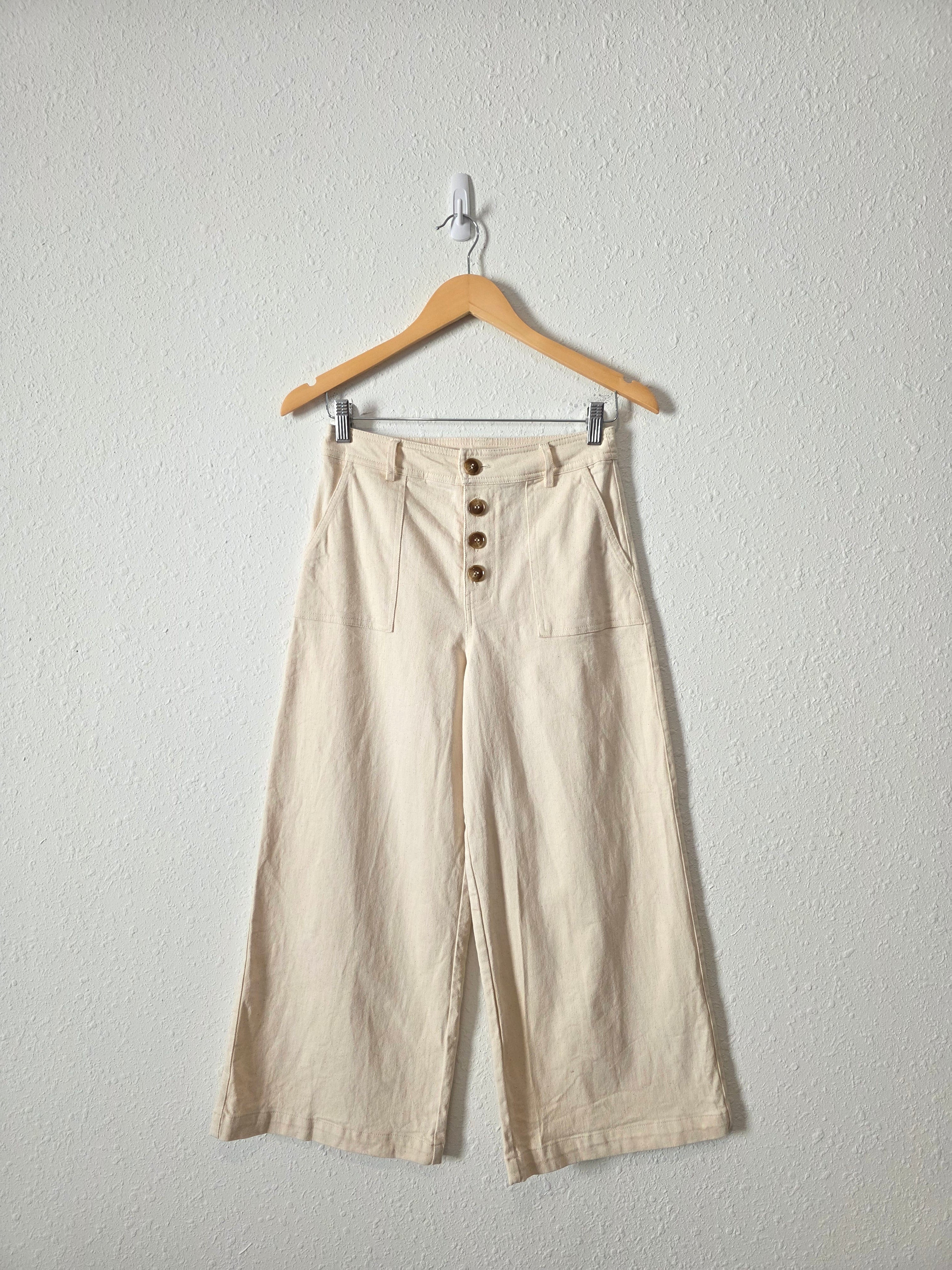 Neutral Wide Leg Jeans (S)