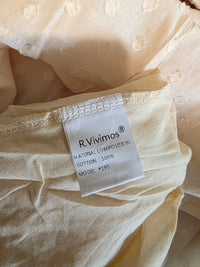 NEW Cotton Smocked Puff Sleeve Dress (S)
