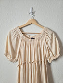 Cream Tiered Maxi Dress (S)