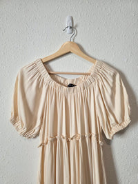 Cream Tiered Maxi Dress (S)