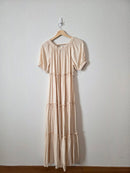Cream Tiered Maxi Dress (S)