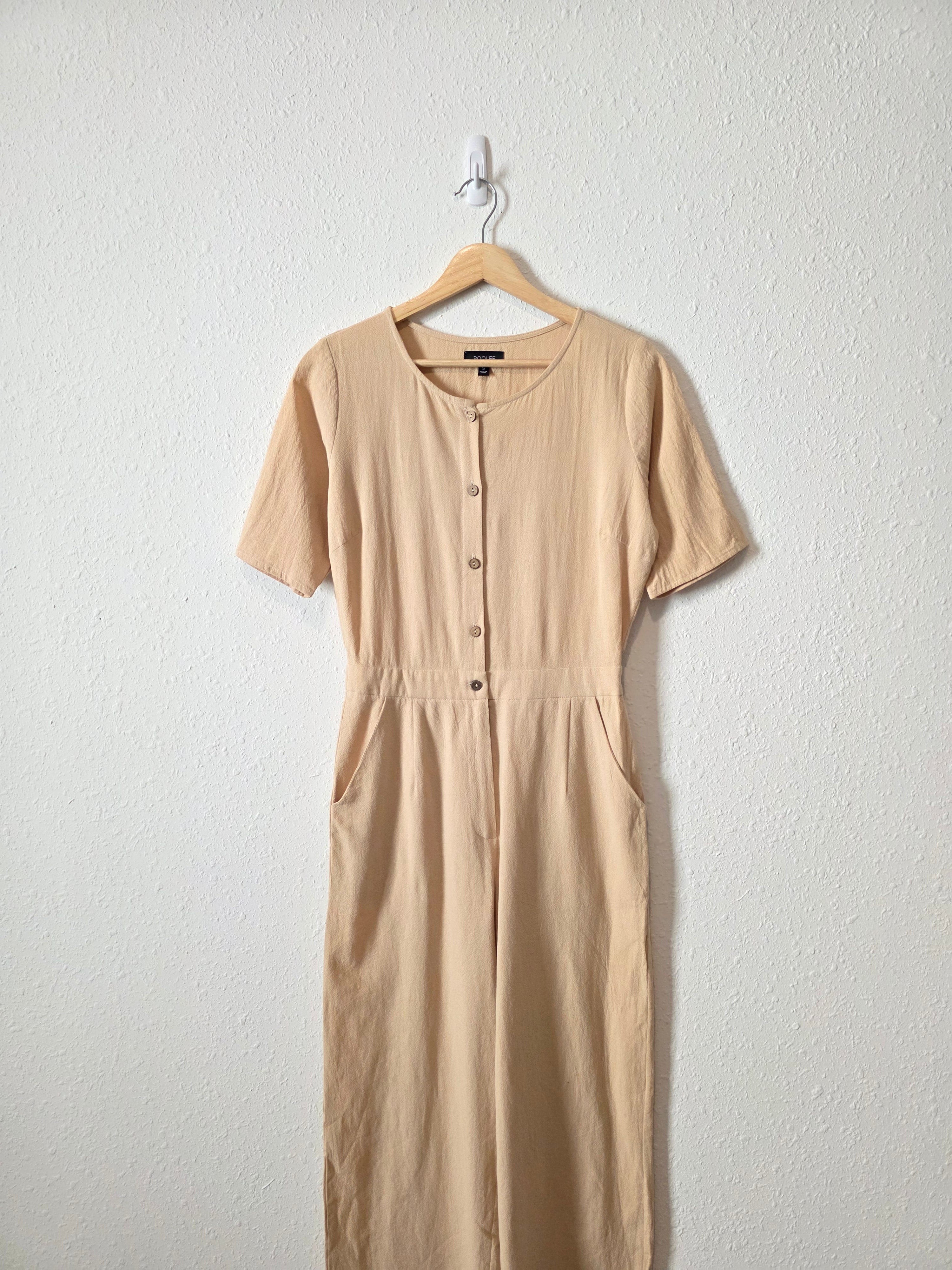 Roolee Neutral Cotton Jumpsuit (S)