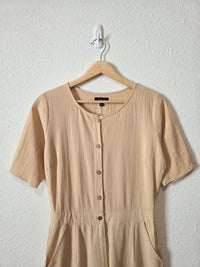 Roolee Neutral Cotton Jumpsuit (S)