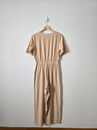 Roolee Neutral Cotton Jumpsuit (S)