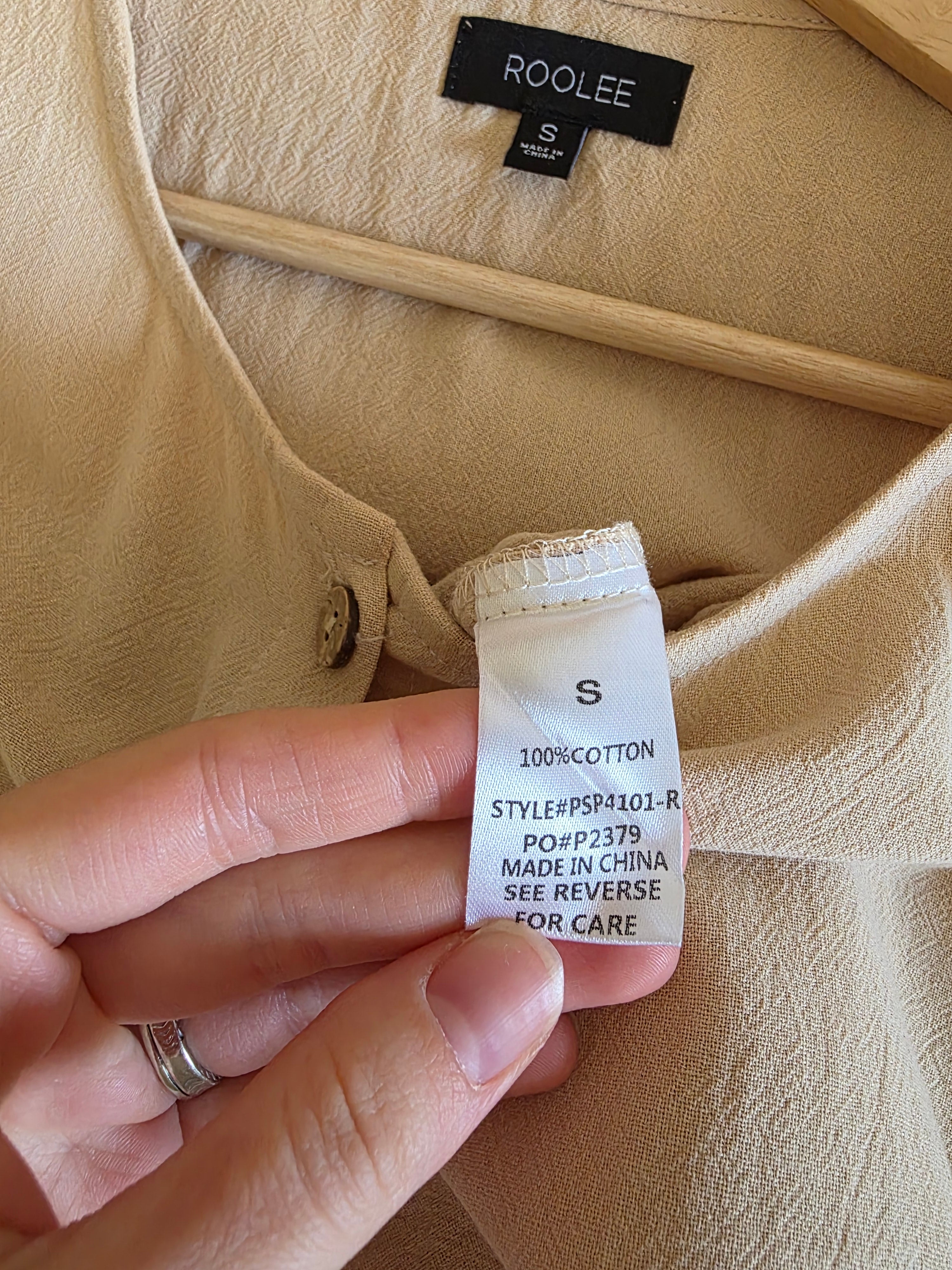 Roolee Neutral Cotton Jumpsuit (S)