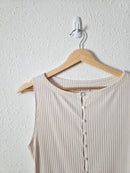 Abercrombie Ribbed Button Front Tank (M)