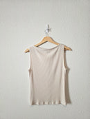 Abercrombie Ribbed Button Front Tank (M)