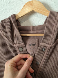 Aerie Brown Ribbed Sweatshirt (S)