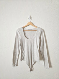 Abercrombie Gray Long Sleeve Bodysuit (M)