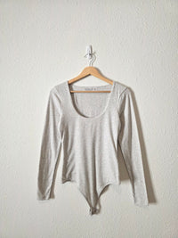Abercrombie Gray Long Sleeve Bodysuit (M)
