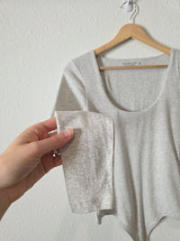 Abercrombie Gray Long Sleeve Bodysuit (M)