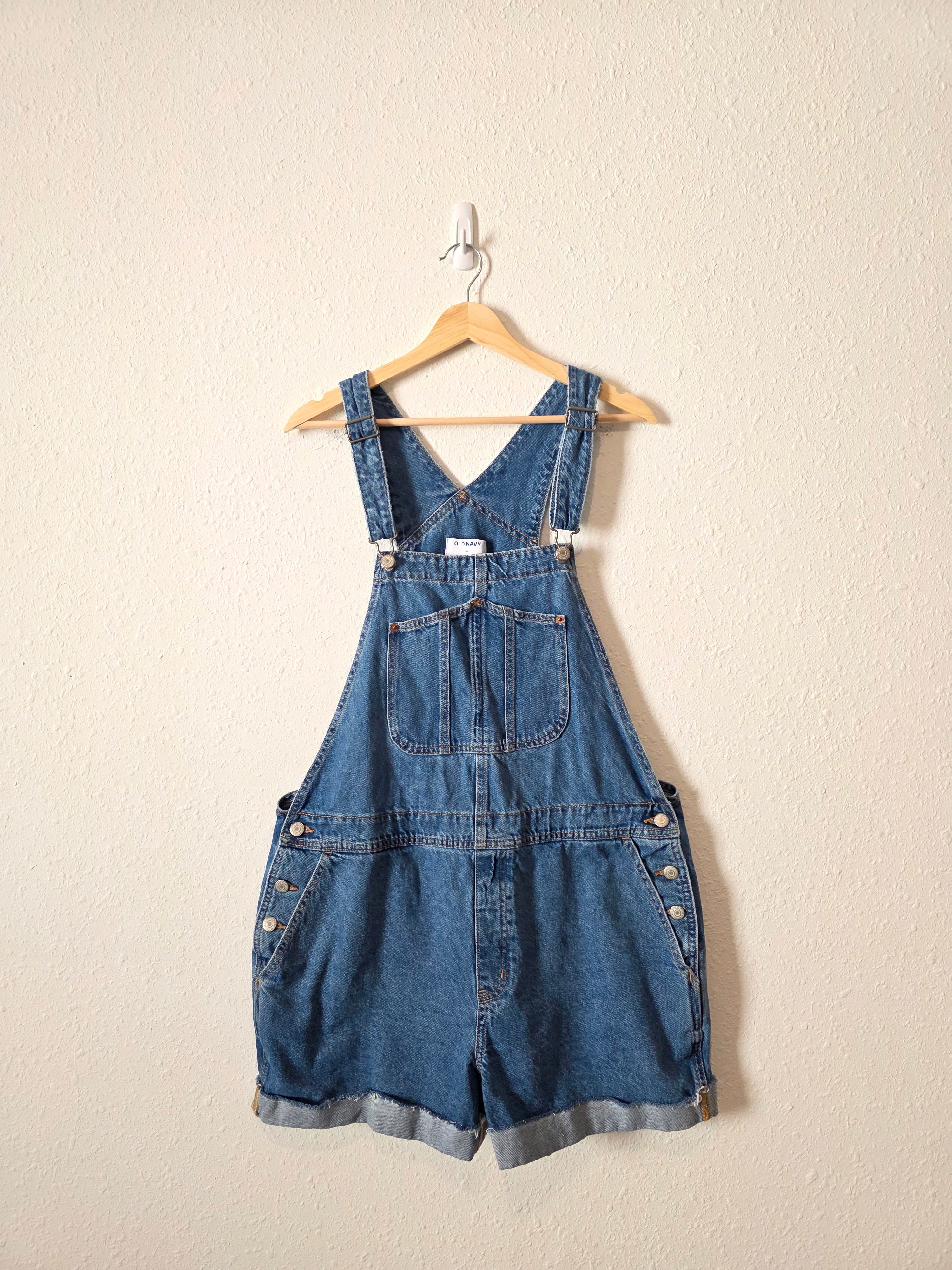 Relaxed Denim Shortalls (XL)