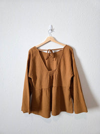 Madewell Textured Babydoll Top (M)
