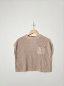 Neutral Cotton Knit Top (M)
