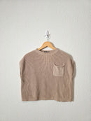 Neutral Cotton Knit Top (M)