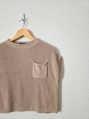 Neutral Cotton Knit Top (M)