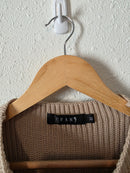 Neutral Cotton Knit Top (M)