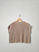 Neutral Cotton Knit Top (M)