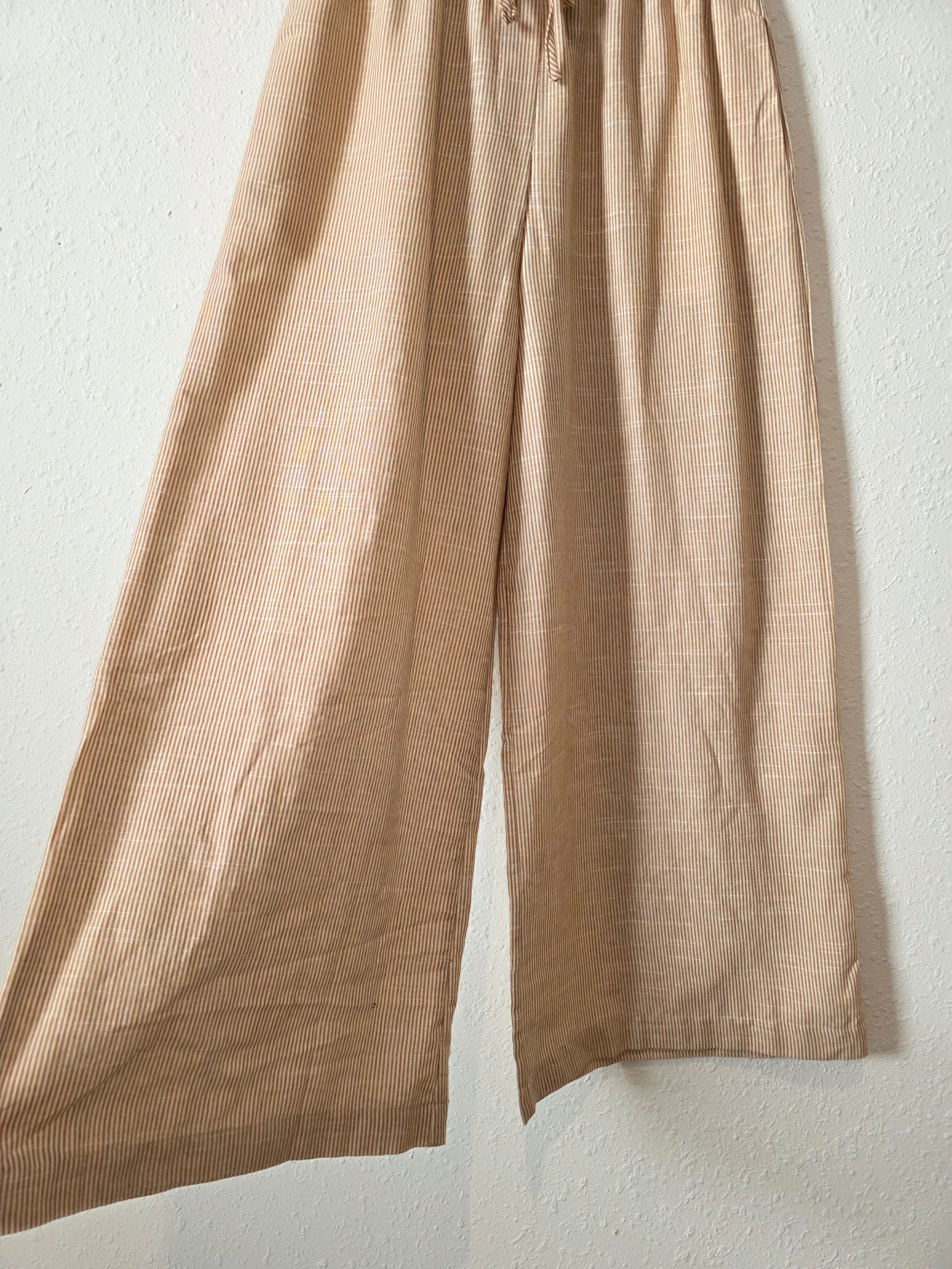 Mustard Seed Striped Wide Leg Pants (L)
