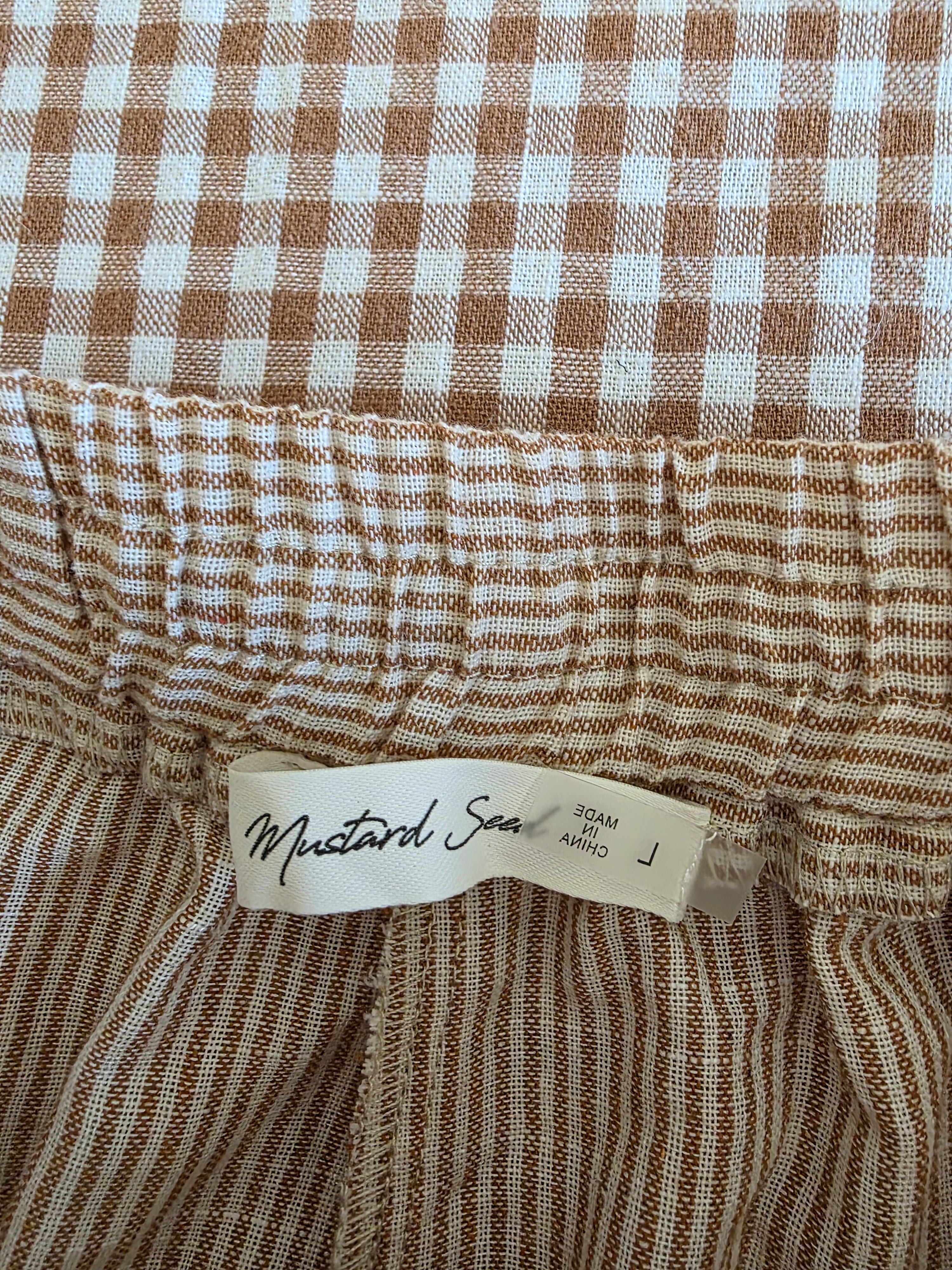 Mustard Seed Striped Wide Leg Pants (L)