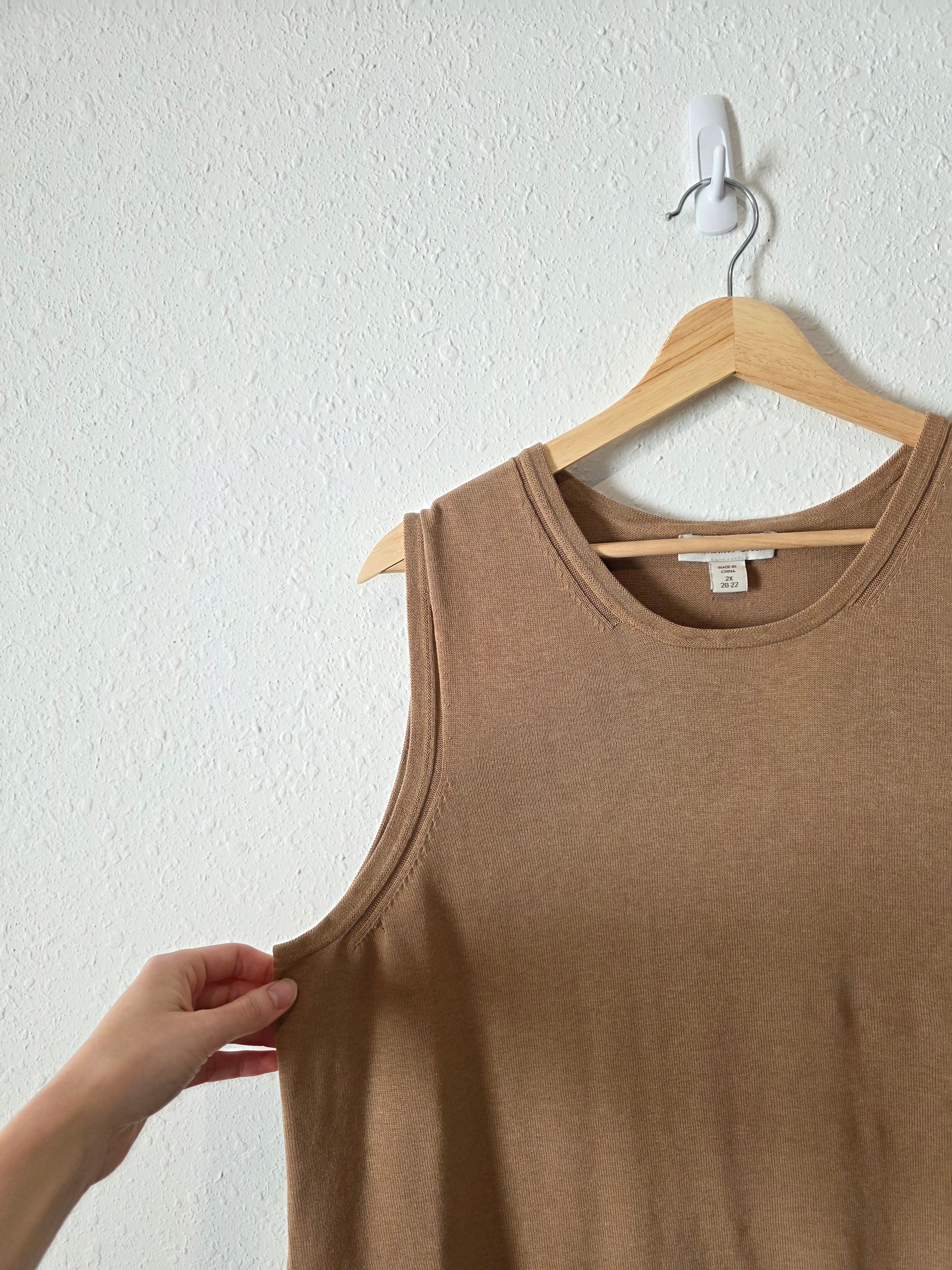 Silk Cotton Blend Tank (2X)