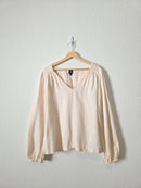 Gap Cotton Gauze Puff Sleeve Top (L tall)