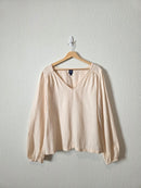 Gap Cotton Gauze Puff Sleeve Top (L tall)