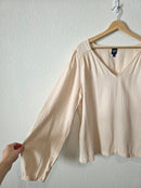 Gap Cotton Gauze Puff Sleeve Top (L tall)